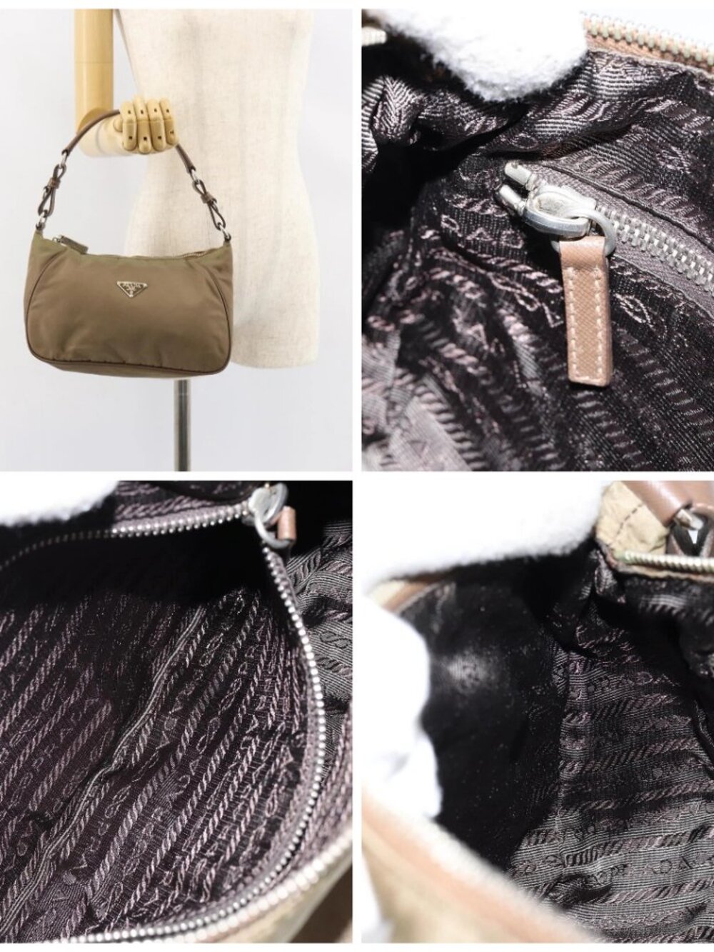 Christian Dior Shoulder Bag Nylon Leather Black Brown gold - Picture 16 of 16